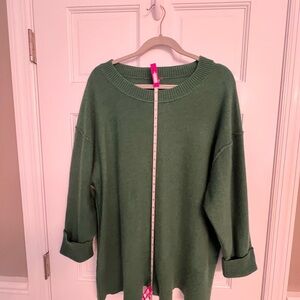 Free people Green Oversized Sweater medium 100% cashmere